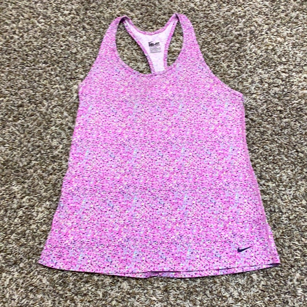 Nike Pink Speckled Racerback Tank Top